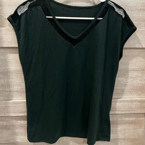 Elegant Black V-Neck Women's Top
